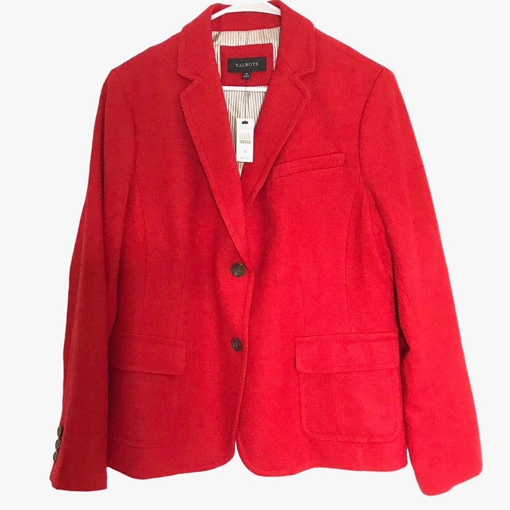 NWT Talbots Wool Red Jacket Coat Size: 16